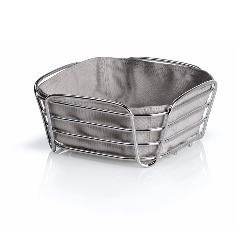 Delara Wire Serving Bread Basket, 9.8", Gray