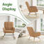 Chaise berçante moderne, chaise berçante texturée avec base en bois massif-911480758