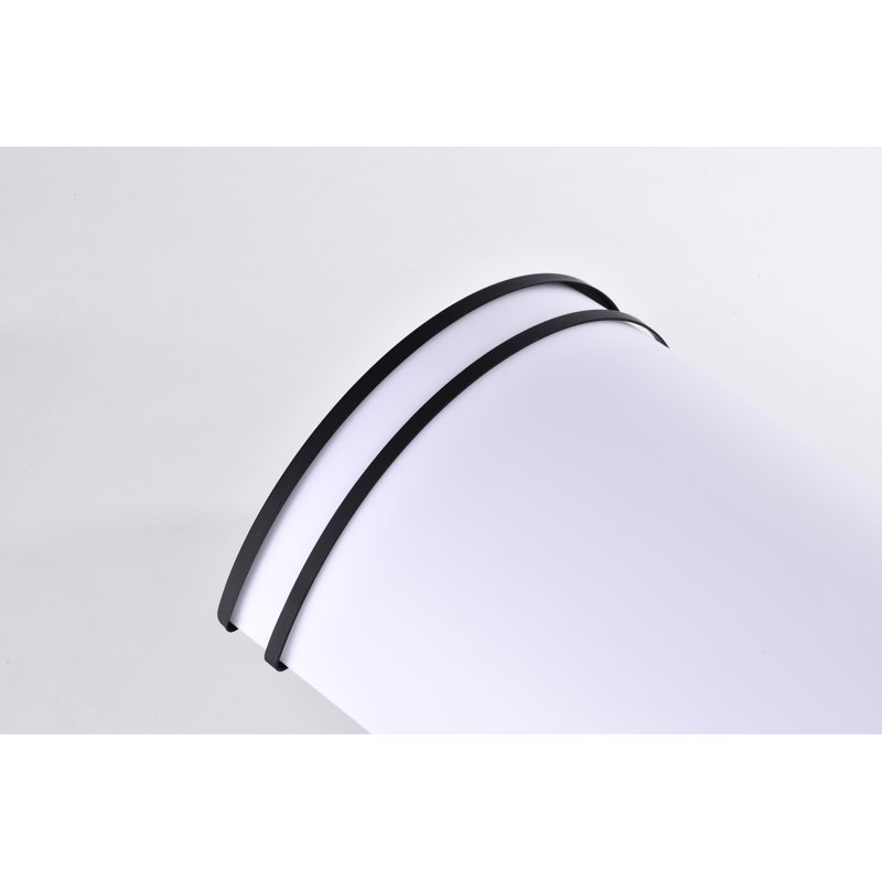 Myrical Acrylic LED Flush Mount, Matte Black, 4.5" H x 25" W x 12" D