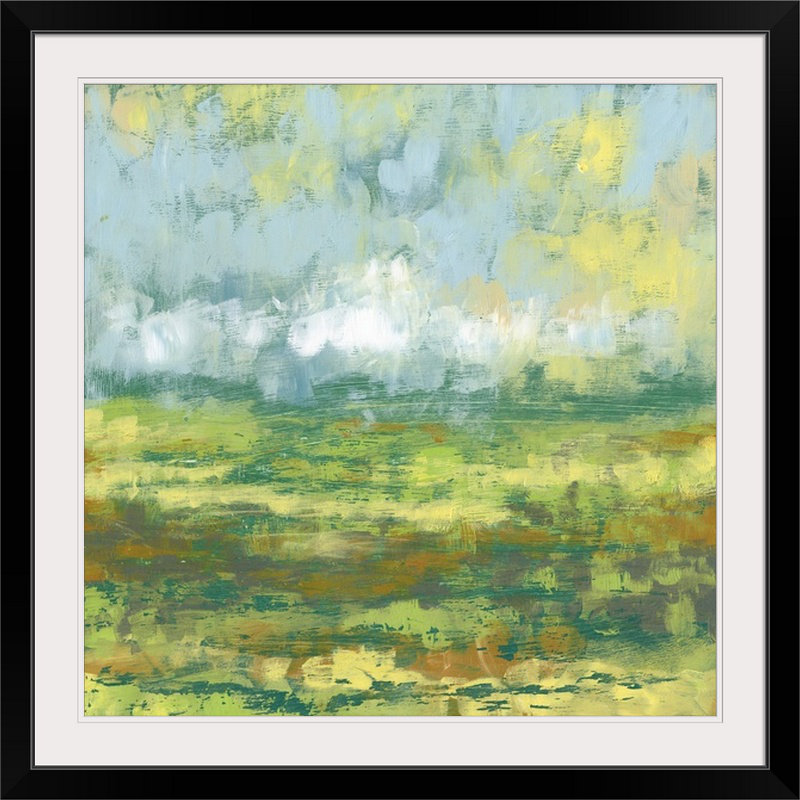 « i » jennifer de la peinture, reproduction d’art Sunfield, H 20" x l 20" x P 1", Cadre noir