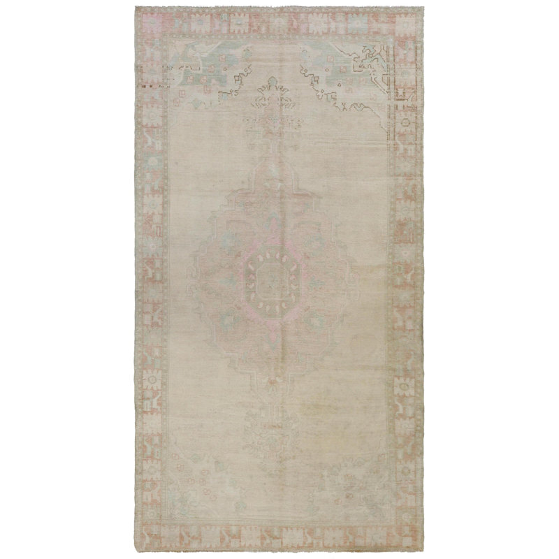 Tapis vintage rétro style turc rétro unique de 4 pi 7 po x 8 pi 7 po Turkish Village Rugs