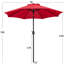 Parasol de marché 9pi avec bouton poussoir-111781682