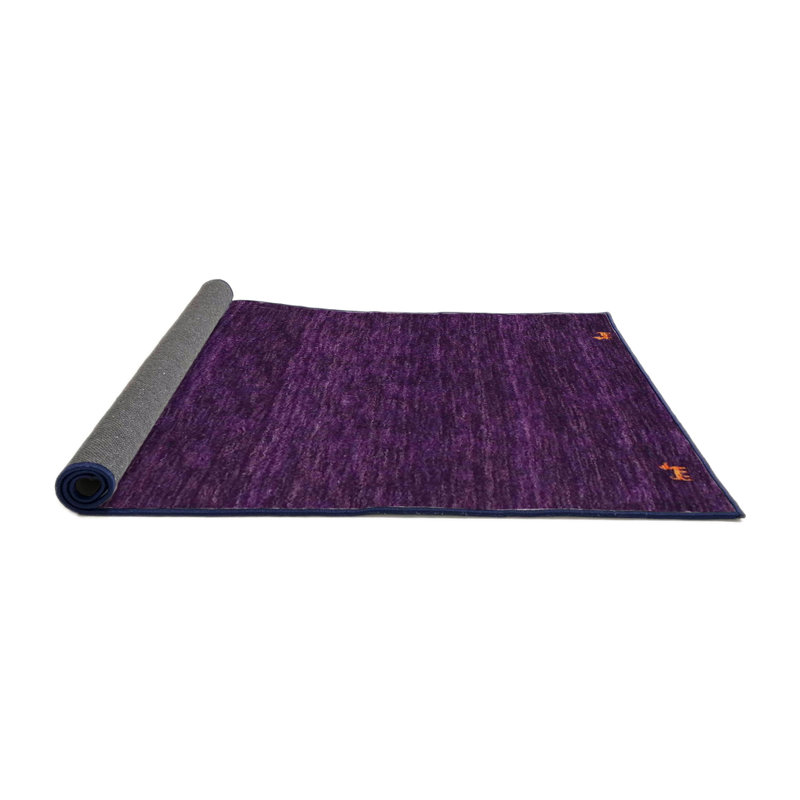 Tapis de zone mauve contemporaine Jabes, Carré 5 pi
