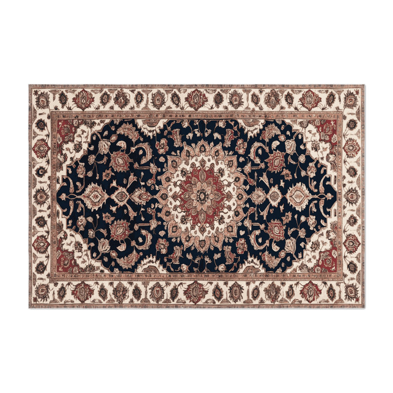 Persian Brown Indoor and Outdoor Area Rug, Rectangle 8' x 10'
