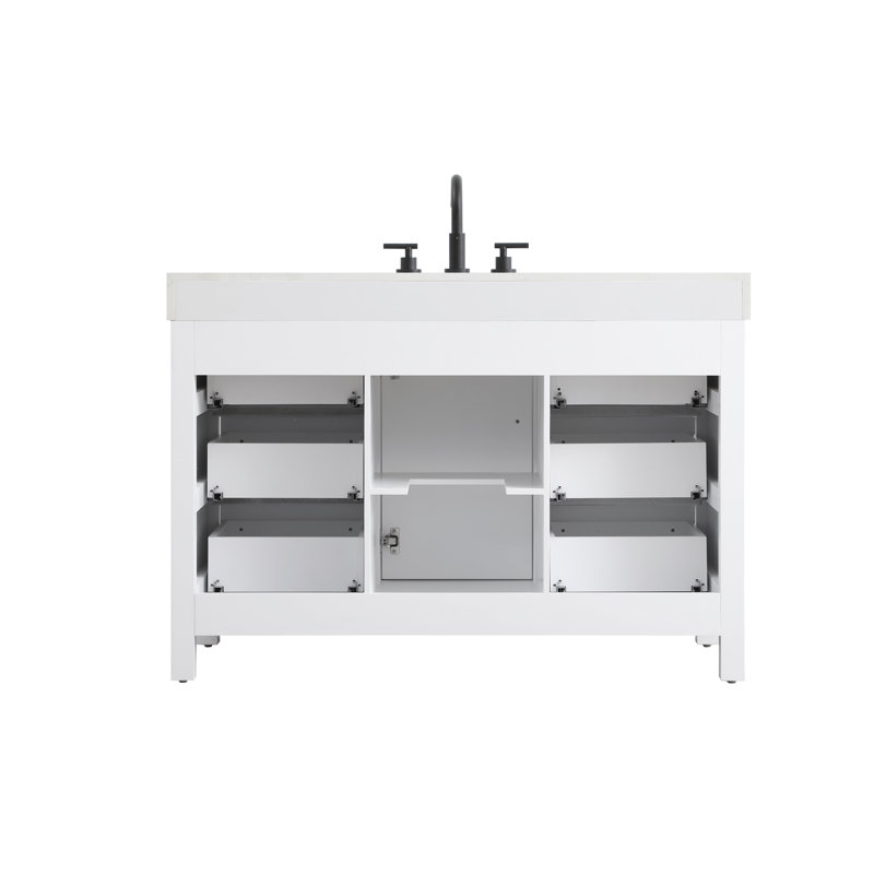 48 inch Single Bathroom Vanity_Traditional_VF60648, White