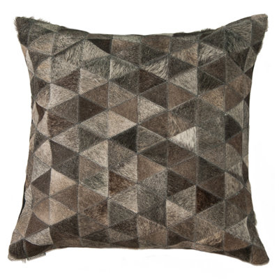 Housse et insert de coussin carré en cuir / suède Graham