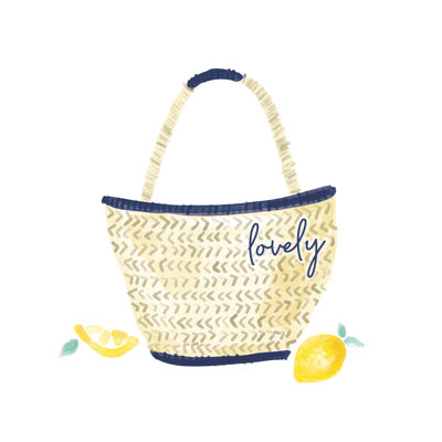 Lovely Basket With Lemons - Wrapped Canvas Print