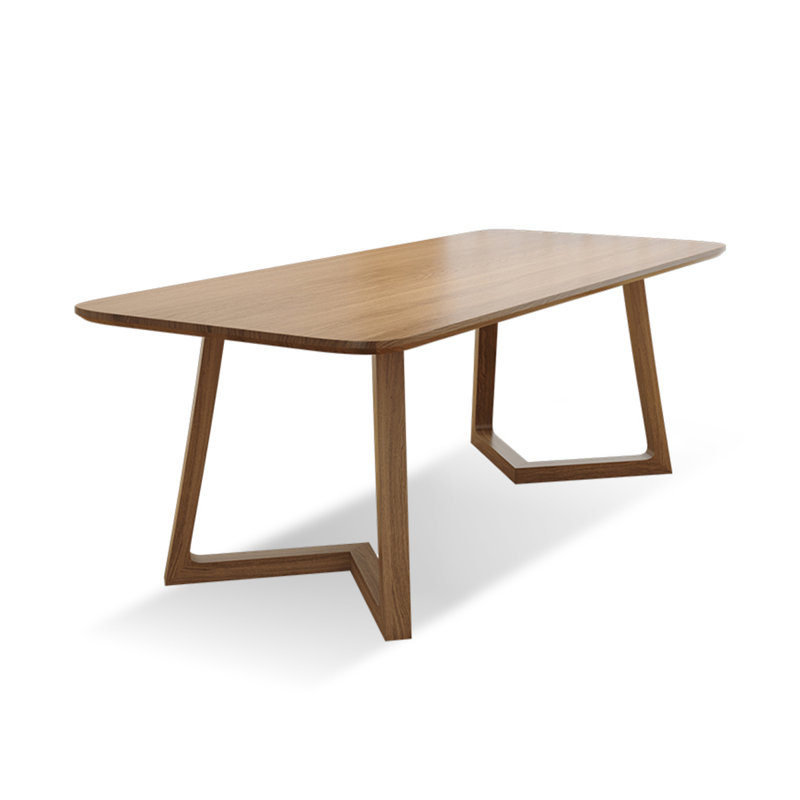 Brown Rectangular Solid Wood Dining Table, 29.53"H x 62.99"L x 31.5"W