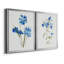 «Blue Blossom Botanical I», ensemble de 2 peintures sur toiles-596050431-596050427