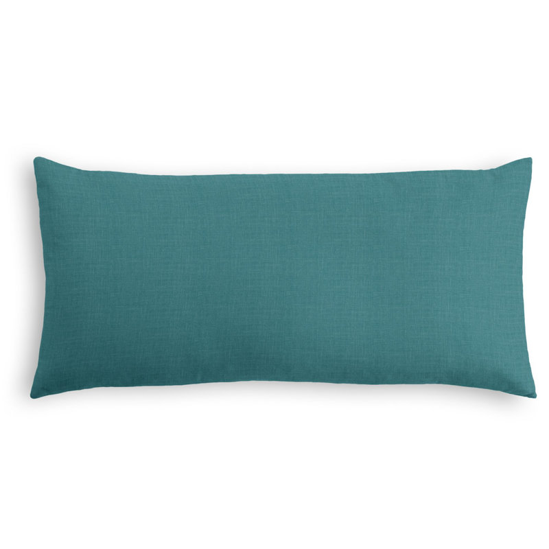 Reversible Throw Pillow, 12" x 18", Turquoise