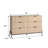 Asho Reeded 6-Drawer Double Dresser-1784143374
