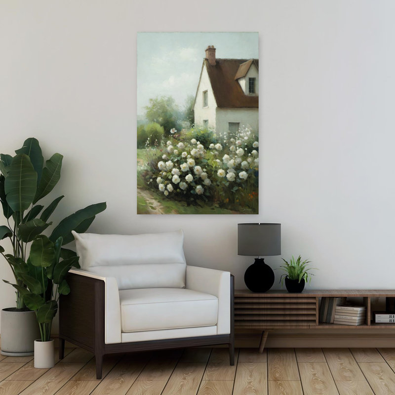Art contemporain, paysage abstrait pacifique romantique, H 36 po x l 24 po