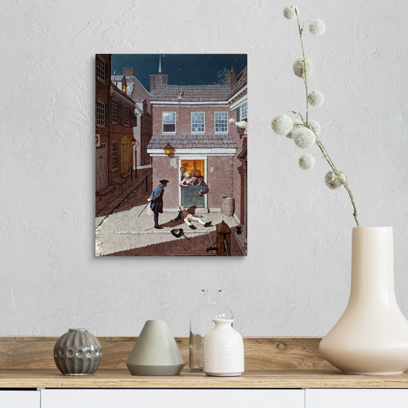 «The Tavern», art mural sur toile, Toile tendue, H 16 po x l 12 po x P 1,25 po