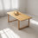 Oak Rectangular Solid Wood Top with Solid Wood Base Dining Table