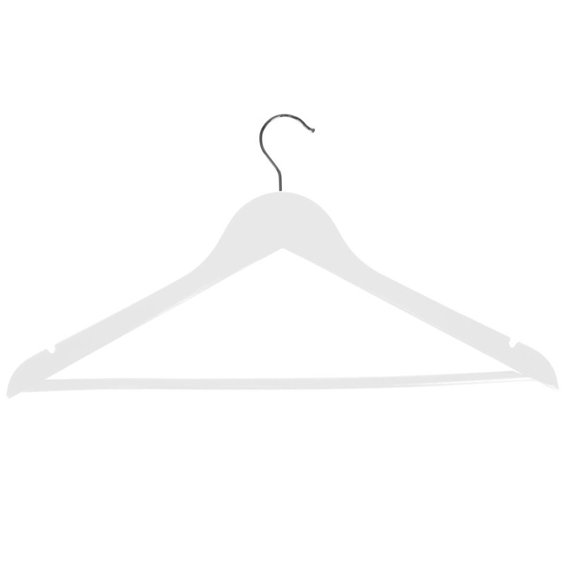 Yerkes Wood Standard Hanger for Dress/Shirt/Sweater, White