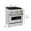 ZLINE Autograph Edition 30 po 4,0 cu. Pi. Cuisinière Legacy Dual Combustible-71536550