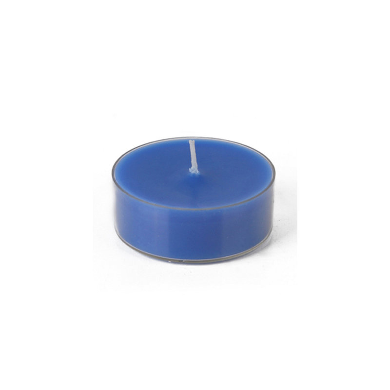 Très grande bougie chauffe-plat, Bleu, Ensemble de 144
