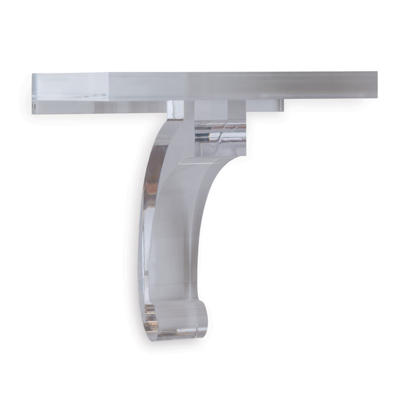 Glencoe T-Shaped Plastic / Acrylic Floating Shelf, Clear