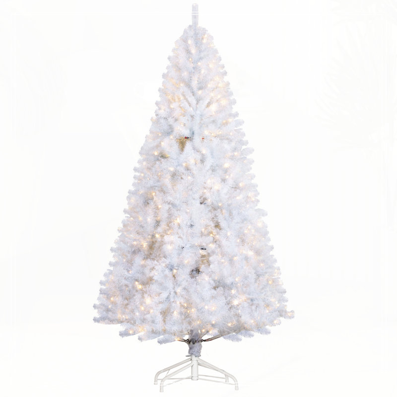 Sapin de Noël artificiel 7,5 pi, Blanc