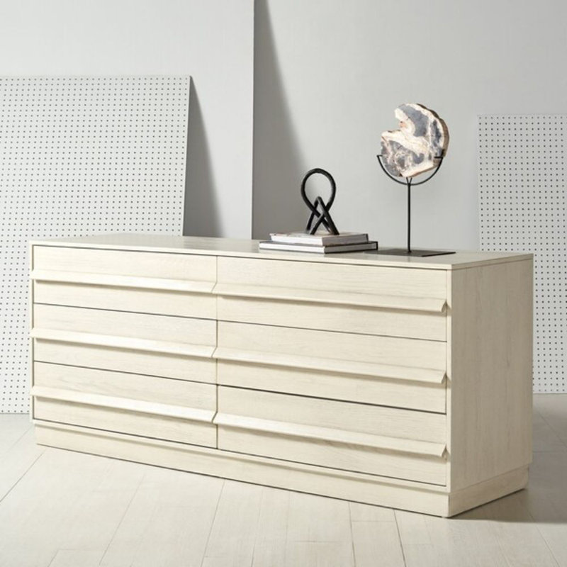 Commode à six tiroirs, Blanc