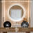 Round Bathroom Vanity Mirror Frontlit LED Lighted, Anti-Fog 3 Colors Temperature Dimmable Light, Wall Mirror With UL Rohs ETL & 3-Year Warranty-528568646