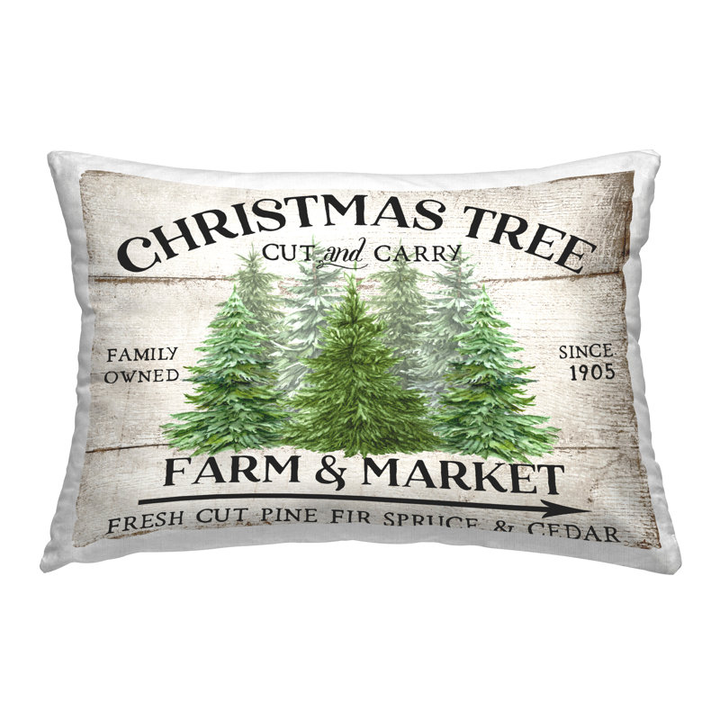 Coussin décoratif de Noël Farm & Market par Creatif Belle