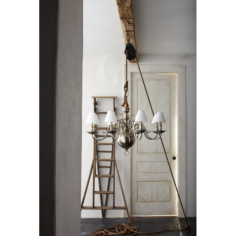 Ralph Lauren Home Lillianne 8 - Light Chandelier, Butler's Silver