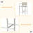 29.50" Barstools with Silver Rust-Proof Aluminum Frame,Set of 2