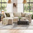 Merchelle 103" Wide Reversible Modern Modular Sectional Sofa With Storage Ottoman -Premium Chenille Fabric-832001657-813780999