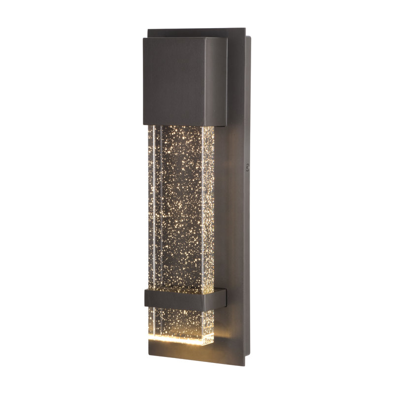 Wabash Aluminum 1 Light LED Grey Contemporary Outdoor Wall Light with Clear Glass