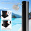 Anallese Solar Powered Temperature Controlled Vinyl Free -standing Outdoor Shower and Footwash Spout-1948489382