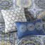 Courtepointe 6 pièces - Le médaillon floral double / grand 100% microfibre se lave facilement avec des coussins décoratifs-118740100-118740101