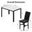 5-Piece Faux Marble Dining Table Set with Velvet Chairs-31768850