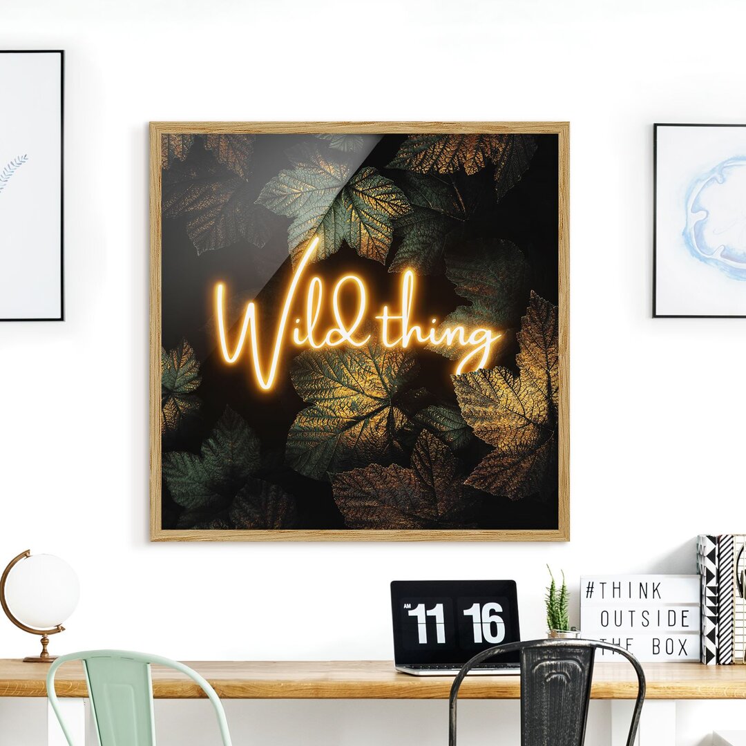 Gerahmtes Bild ‑ Wild Thing Golden Leaves ‑ Quadratisch 1:1