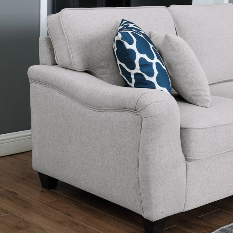Linen 8Pc Modular L-Shape Sectional Sofa And Ottoman
