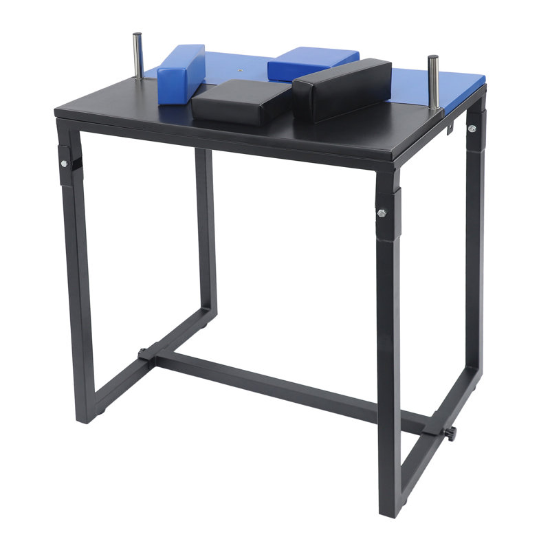 Table de bras de fer pliable, Noir / Bleu