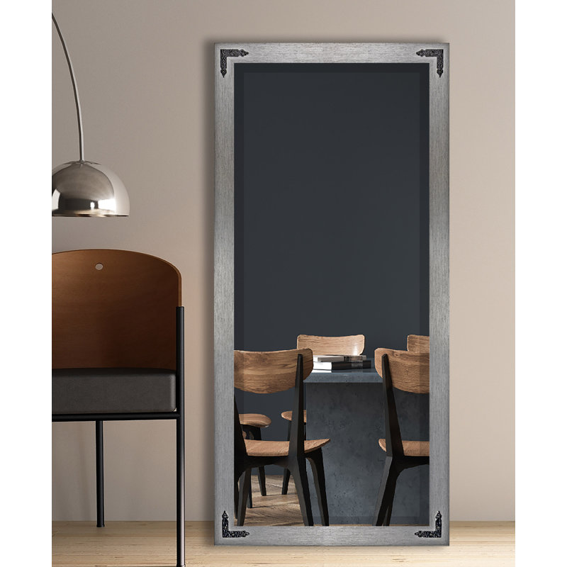 Heavner Wood Flat Mirror, 71" H x 31" W, Silver
