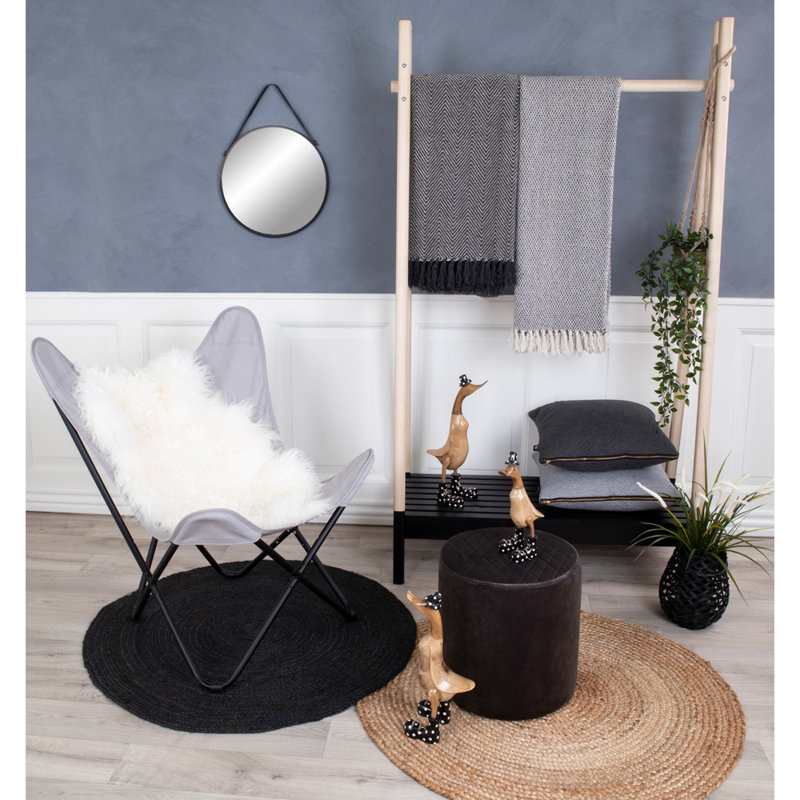 Round Alfrik Solid Colour Area Rug, Round 180cm