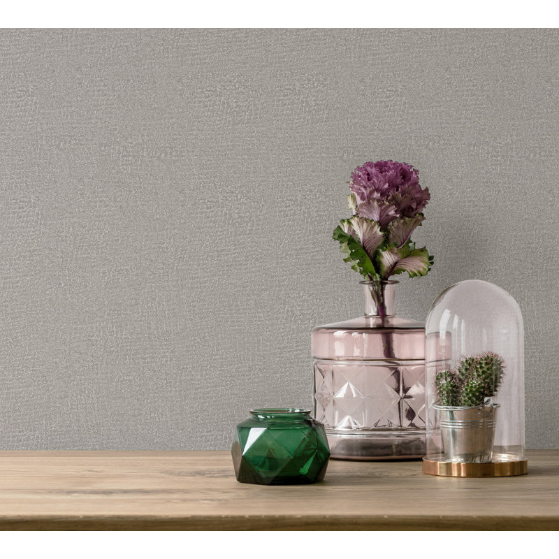 Galerie Odyssey Plain Texture Wallpaper, Grey