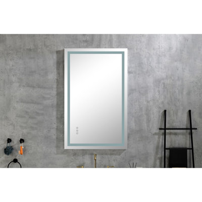 Led Bathroom Vanity Mirror 40"x32" - Fog, Dimmable, 3 Color Temperatures, Memory Function, Wall Mounted For Elegance Fog Dimmable Colors, Memory, Mounted, Fashionable Style