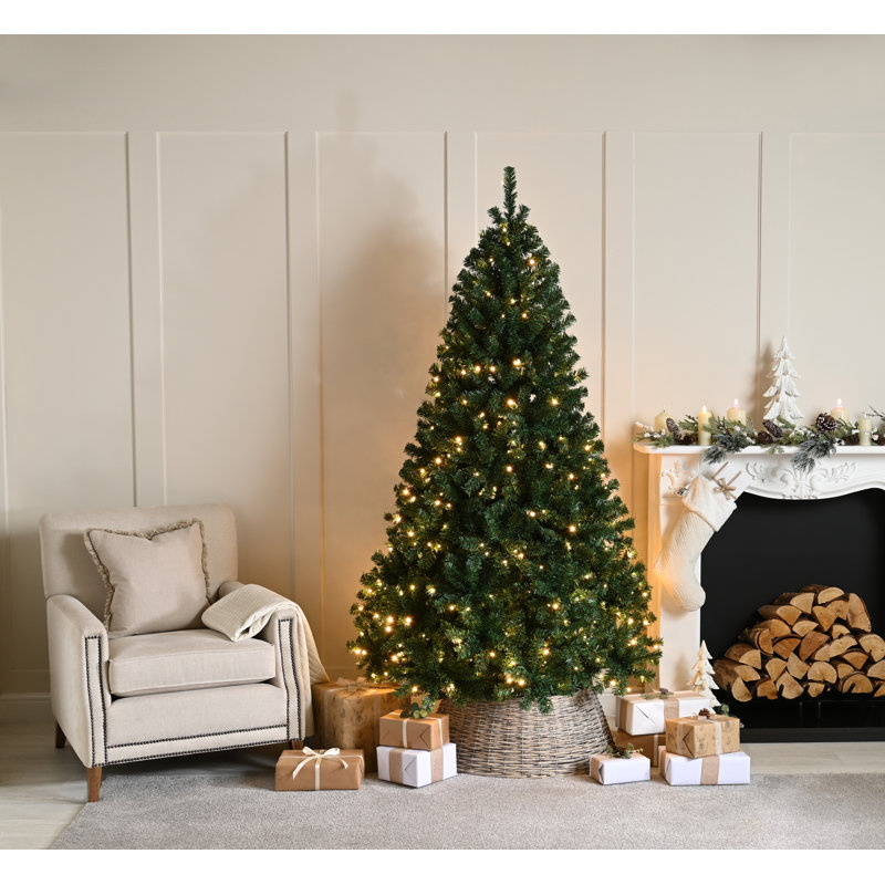 Lighted Artificial Fir Christmas Tree, 84 cm