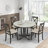 5 Pieces Dining Table and Chairs Set for 4 Persons, Kitchen Room Solid Wood Table with 4 Chairs-123187159-123187162-123187155