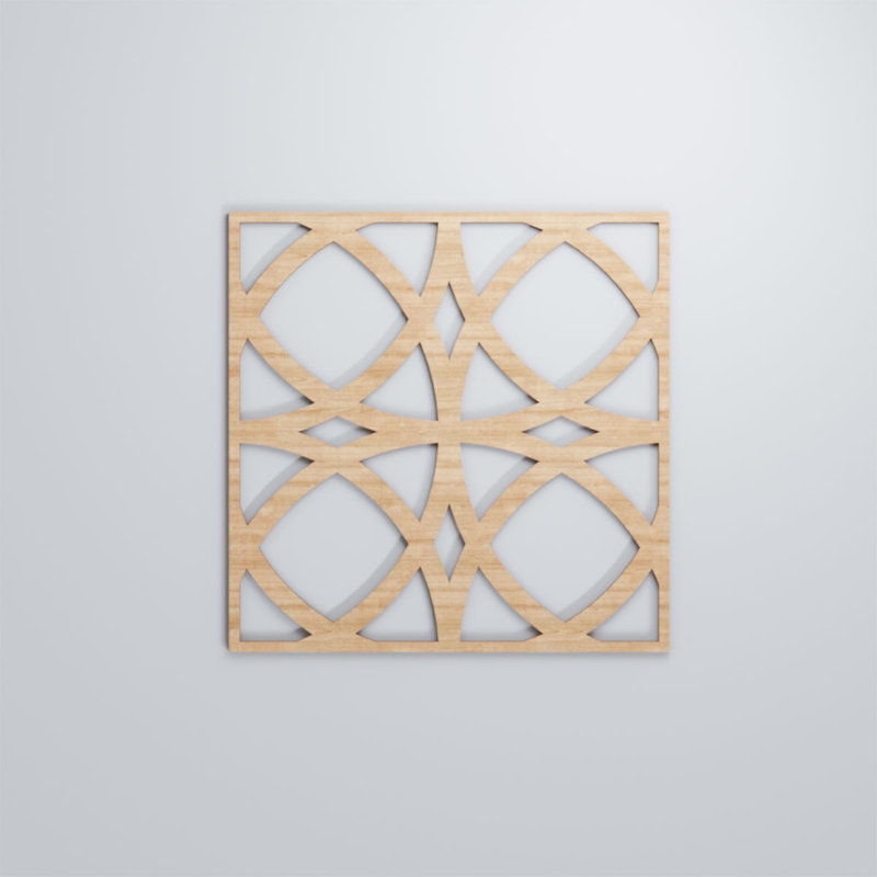 Panneaux muraux décoratifs en bois Fleetwood, Aulne, H 7 3/8 po x l 7 3/8 po x P 1/4 po