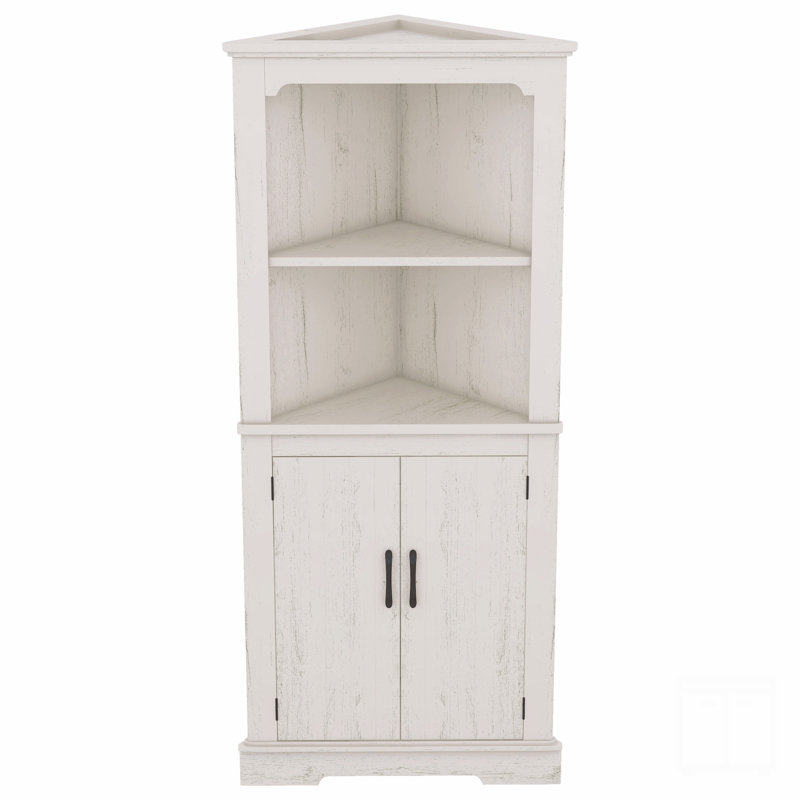 Grande armoire d'angle avec portes, Beige