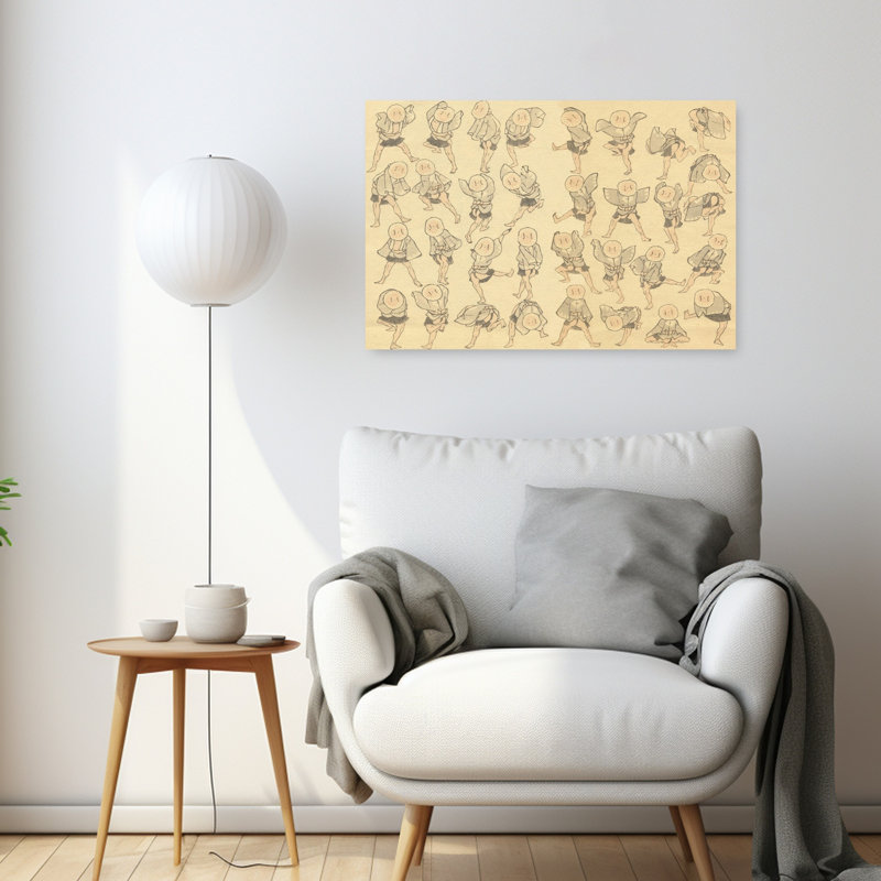Reproduction d'art mural rétro surréel manga classique, 24" H x 36" W