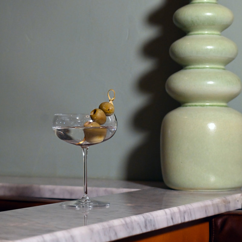 Luigi Bormioli 16 oz Clear Glass Martini Glasses, Set of 4