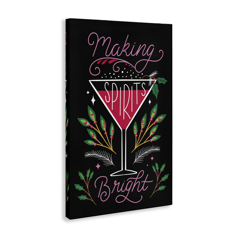 «Made Spirits Bright Martini» par Louise Allen Designs, H 24 po x l 16 po