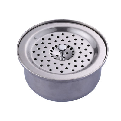 Évier de cuisine rond en chrome commercial
