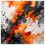 Couvre-lit matelassé orange et noir Splash Art-126077927