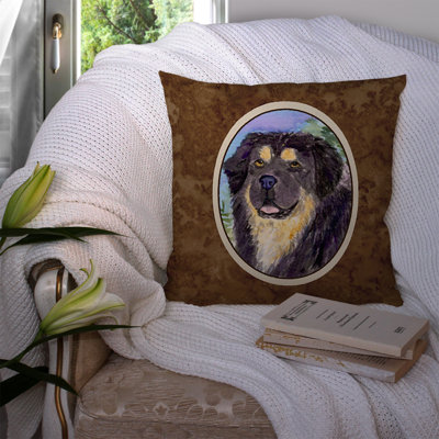 Tibetan Mastiff Outdoor Reversible Throw Pillow
